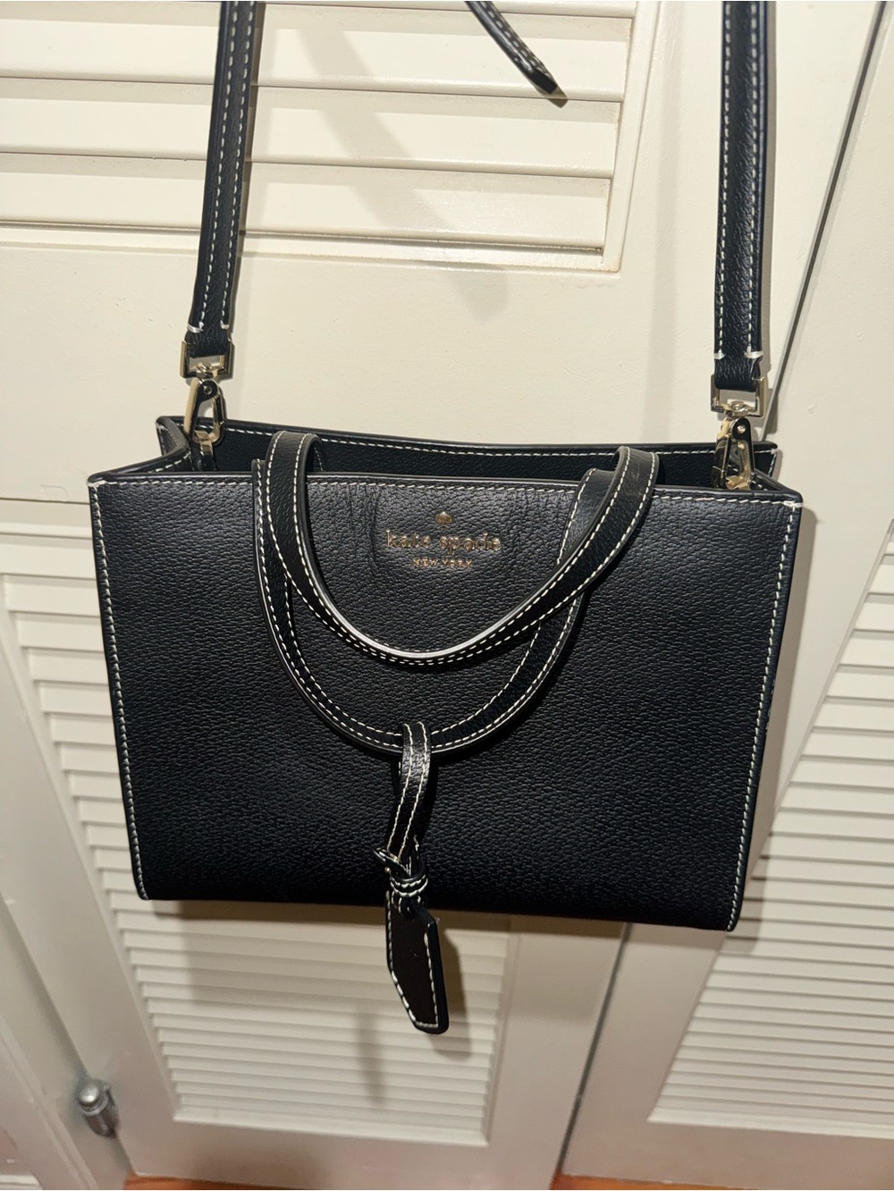 Kate Spade Black Leather Crossbody Tote